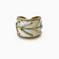 Rustic White Patina Ring
