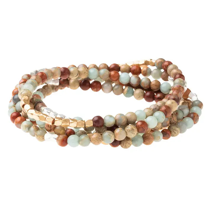 Natural Stone Wrap Necklace/Bracelet