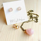 Rose Quartz Post Earring