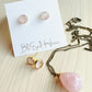 Rose Quartz Post Earring