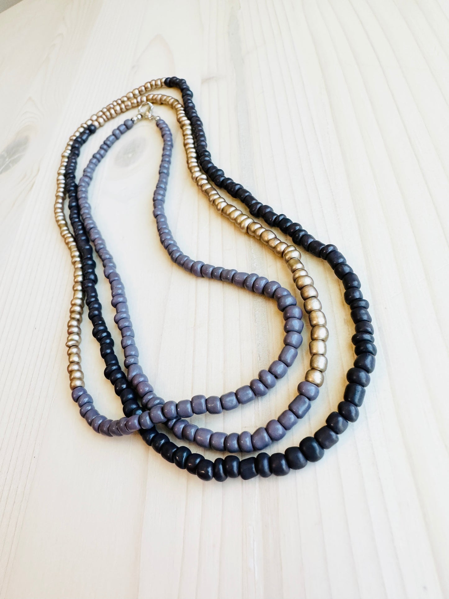 Beaded Wrap Necklace/Bracelet- Shade Mix