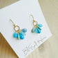 Gemstone Cluster Earrings-Turquoise