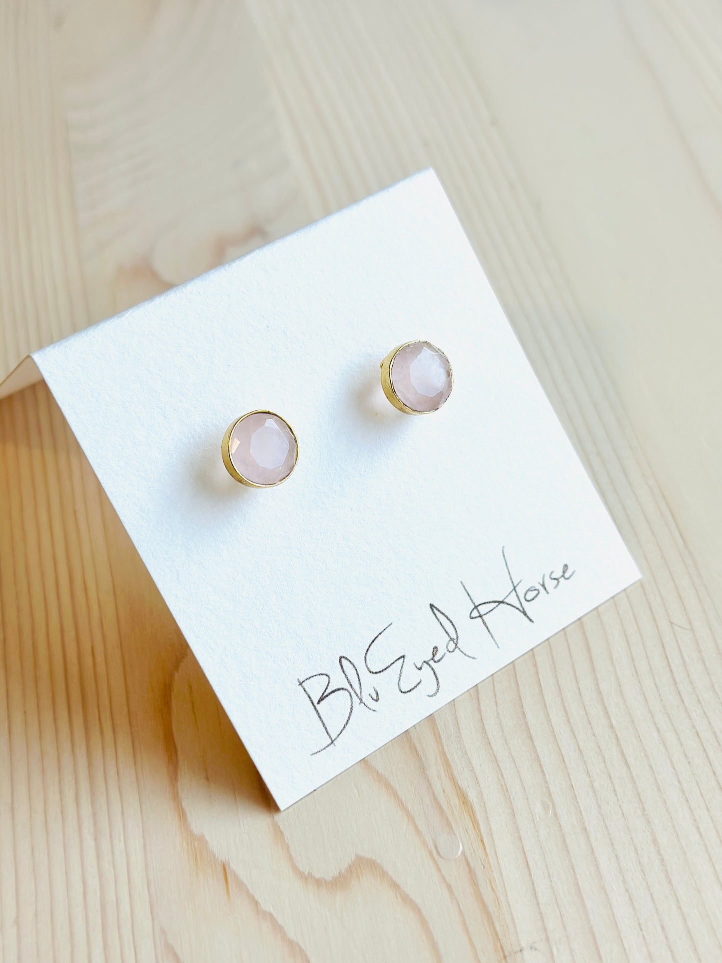 Rose Quartz Post Earring