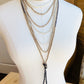 Beaded Wrap Necklace/Bracelet- Taupe Mix