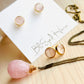 Rose Quartz Post Earring