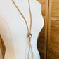 Beaded Wrap Necklace/Bracelet- Taupe
