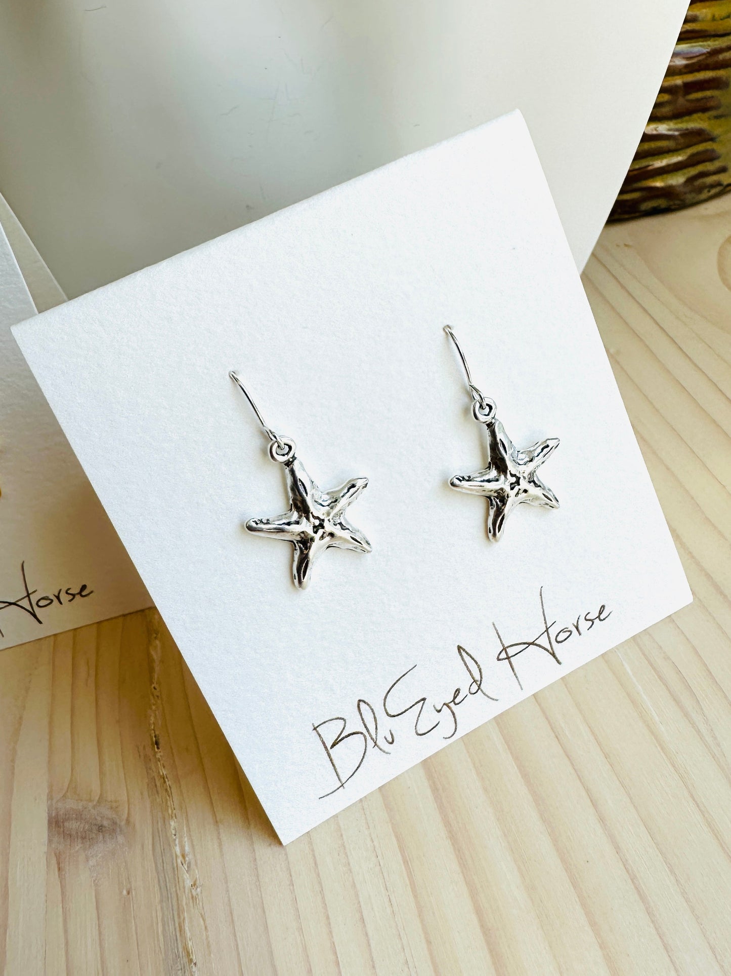 Starfish Earrings-Silver