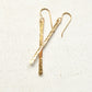 Hammered Bar Earrings that are Handmade in the USA