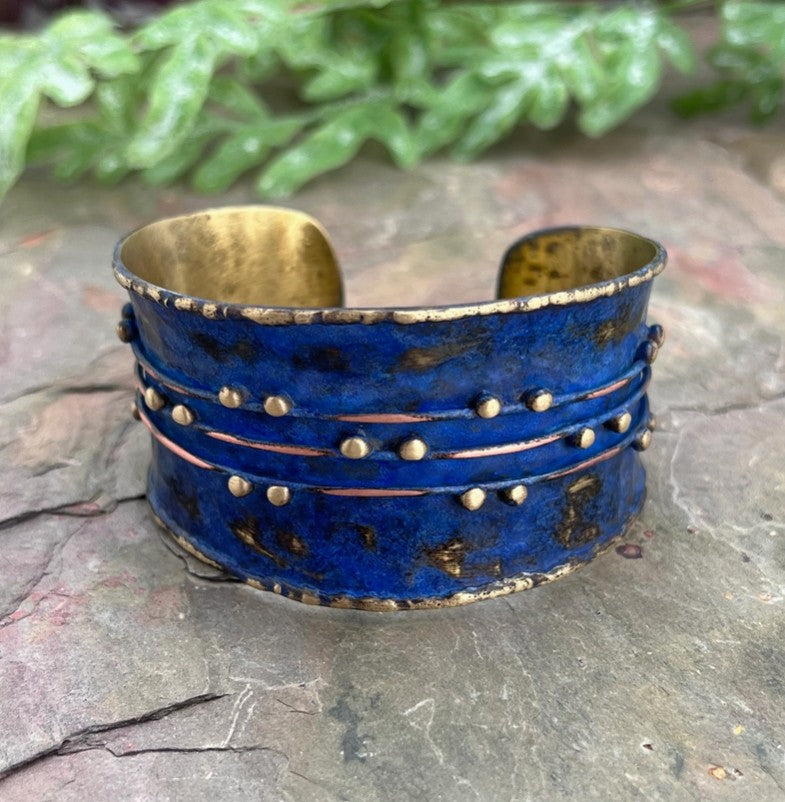 Midnight Blue Patina Cuff