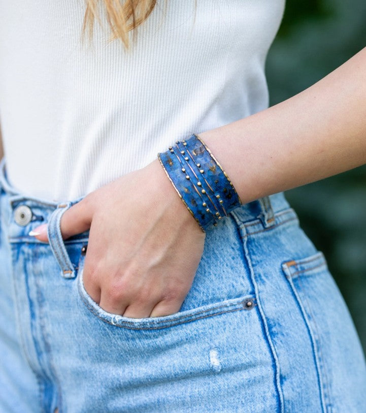 Midnight Blue Patina Cuff