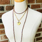 Beaded Wrap Necklace/Bracelet-Iridescent Plum