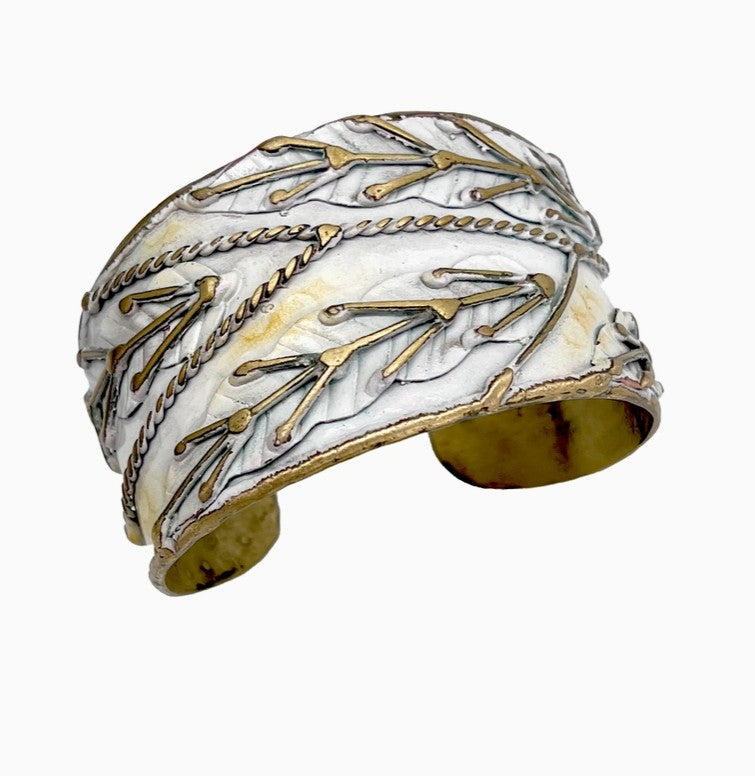 Rustic White Patina Cuff