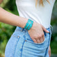 White Leaves Patina Cuff