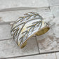 White Leaves Patina Cuff