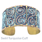 Handmade Swirl Turquoise Cuff