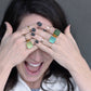 Gold Antique Glass Ring