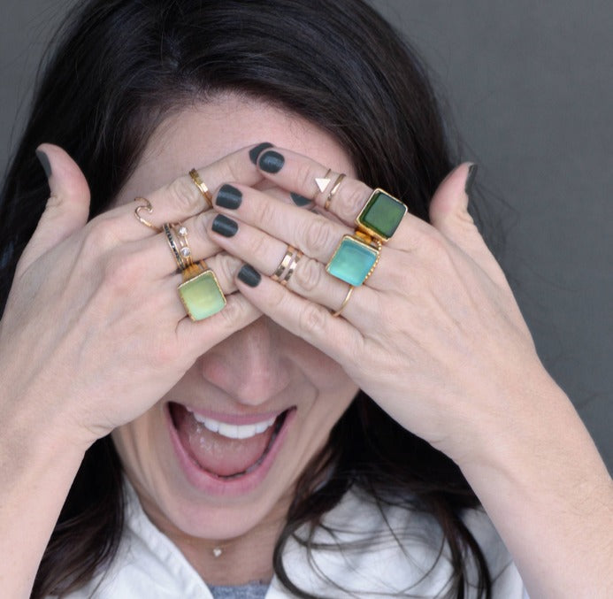 Gold Antique Glass Ring