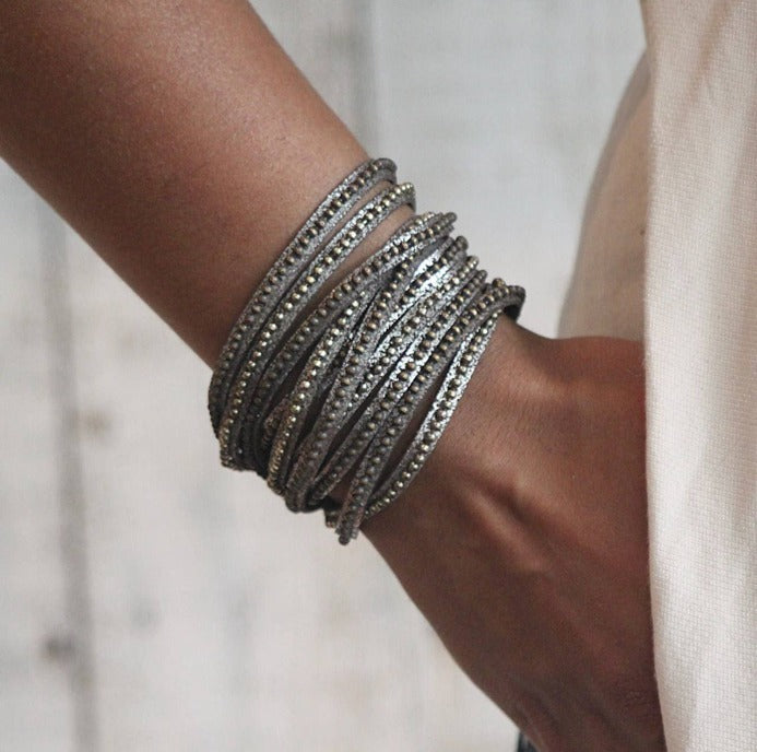 Chocolate Shimmer Beaded Wrap