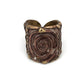 Handmade adjustable ring made of brass and copper with a vintage Mocha patina finish