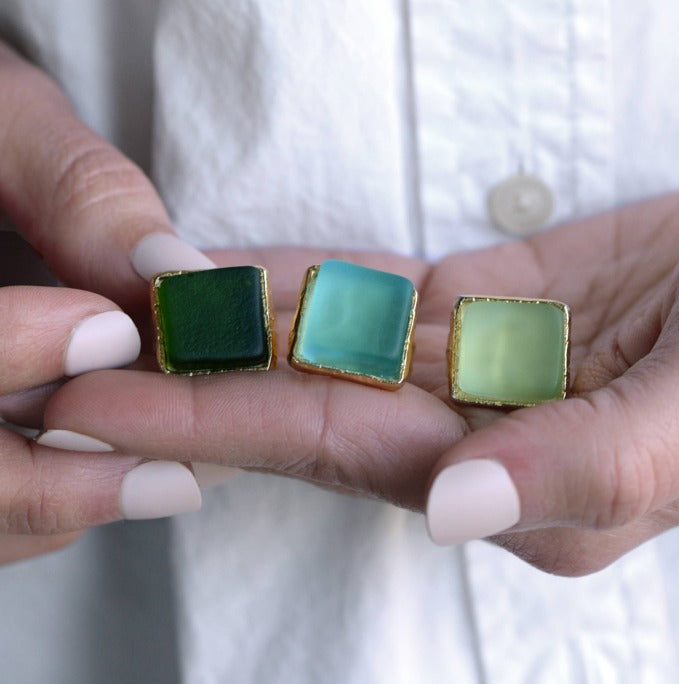 Gold Antique Glass Ring