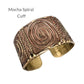 Handmade Mocha Spiral Cuff