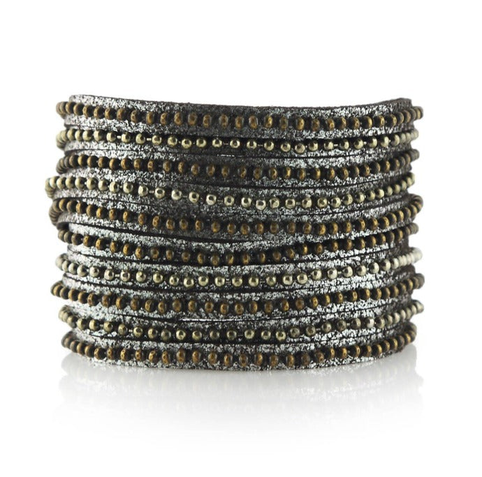 Chocolate Shimmer Beaded Wrap