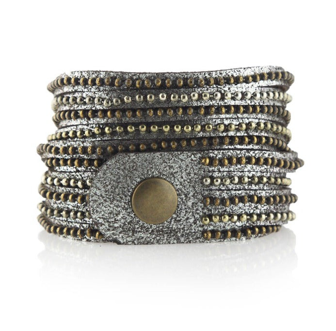 Chocolate Shimmer Beaded Wrap