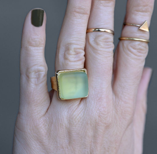 Gold Antique Glass Ring