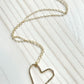 Gold Floating Heart Necklace