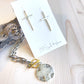 Silver Long Cross Earrings