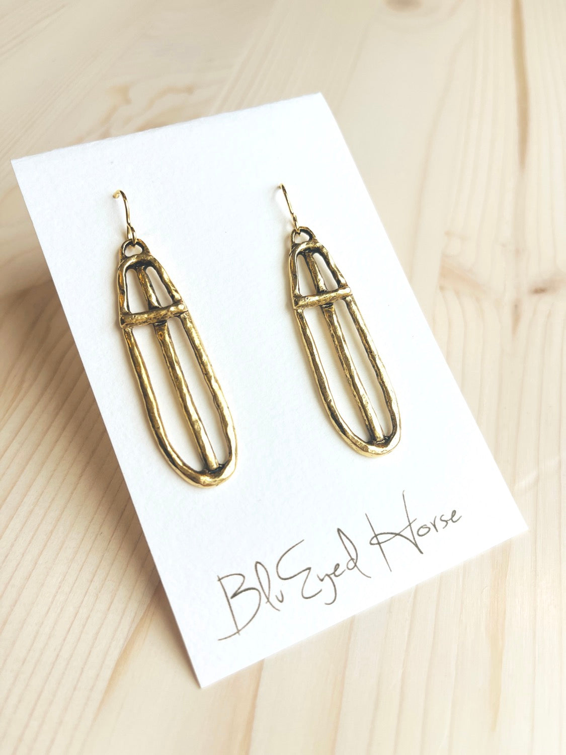 Gold Roman Cross Earrings