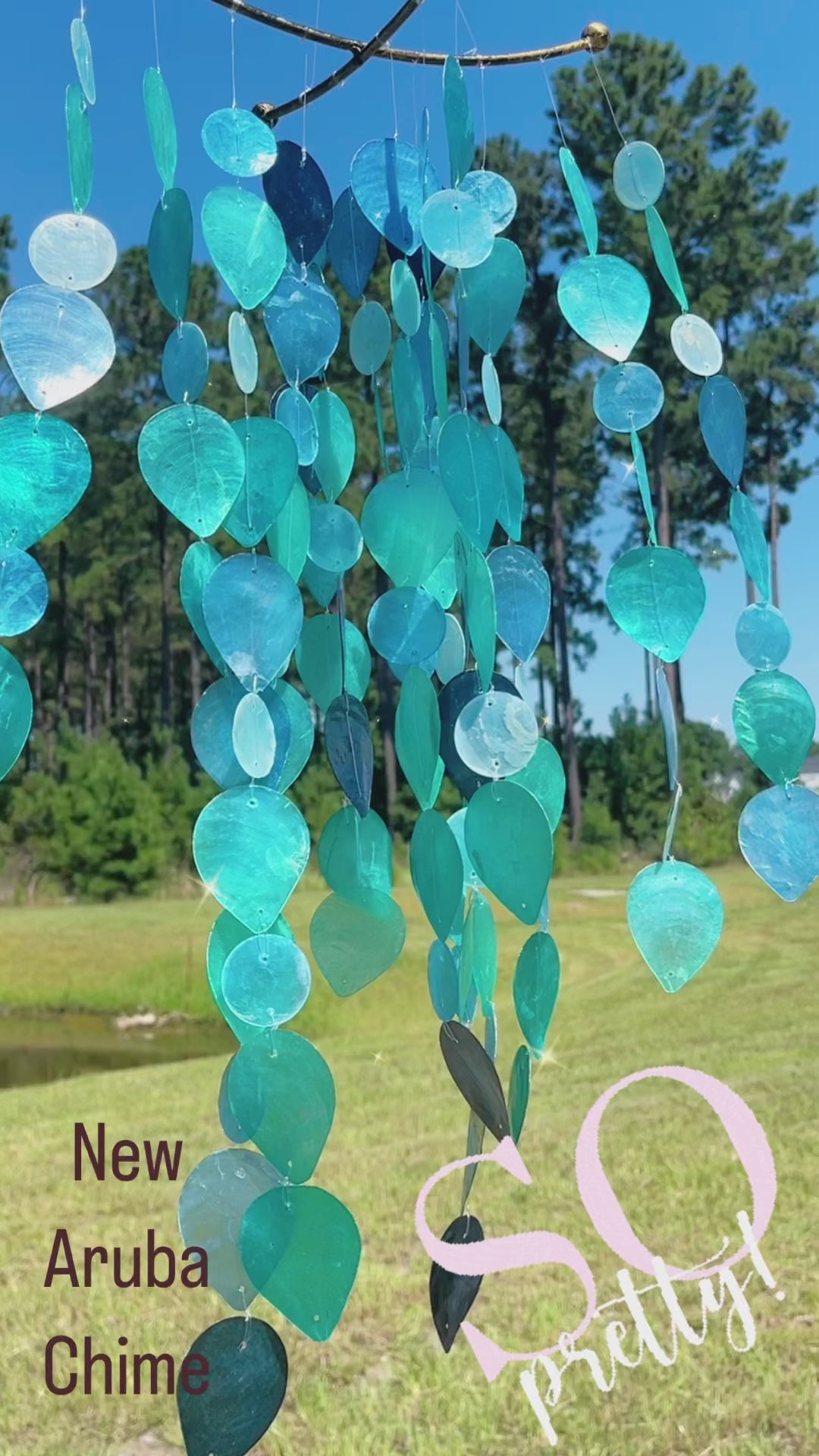 Video of Aruba Chimes hanging outside in wind