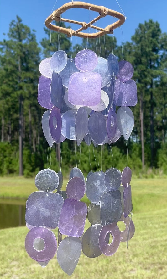 Orchid Capiz shell wind chime