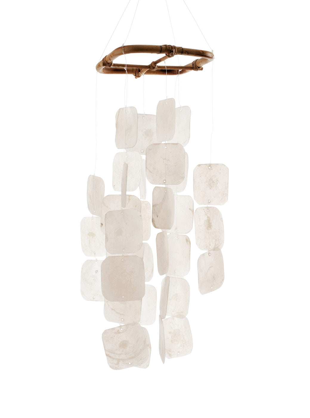 Ivory Capiz shell wind chimes