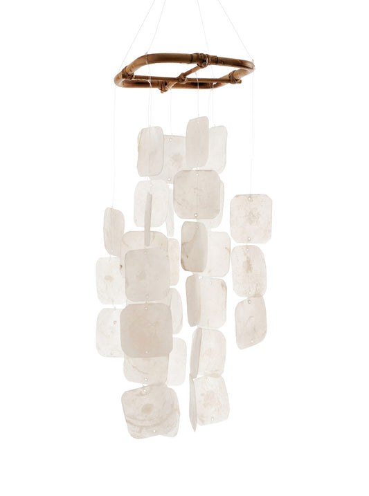 Ivory Capiz shell wind chimes