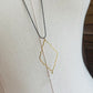 Video of Morocco Necklace Handmade in the USA on mannequin display. 