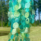 Large Capiz shell wind chandelier