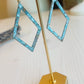 Video of Cassidy Earrings Made in the USA on t-shaped display