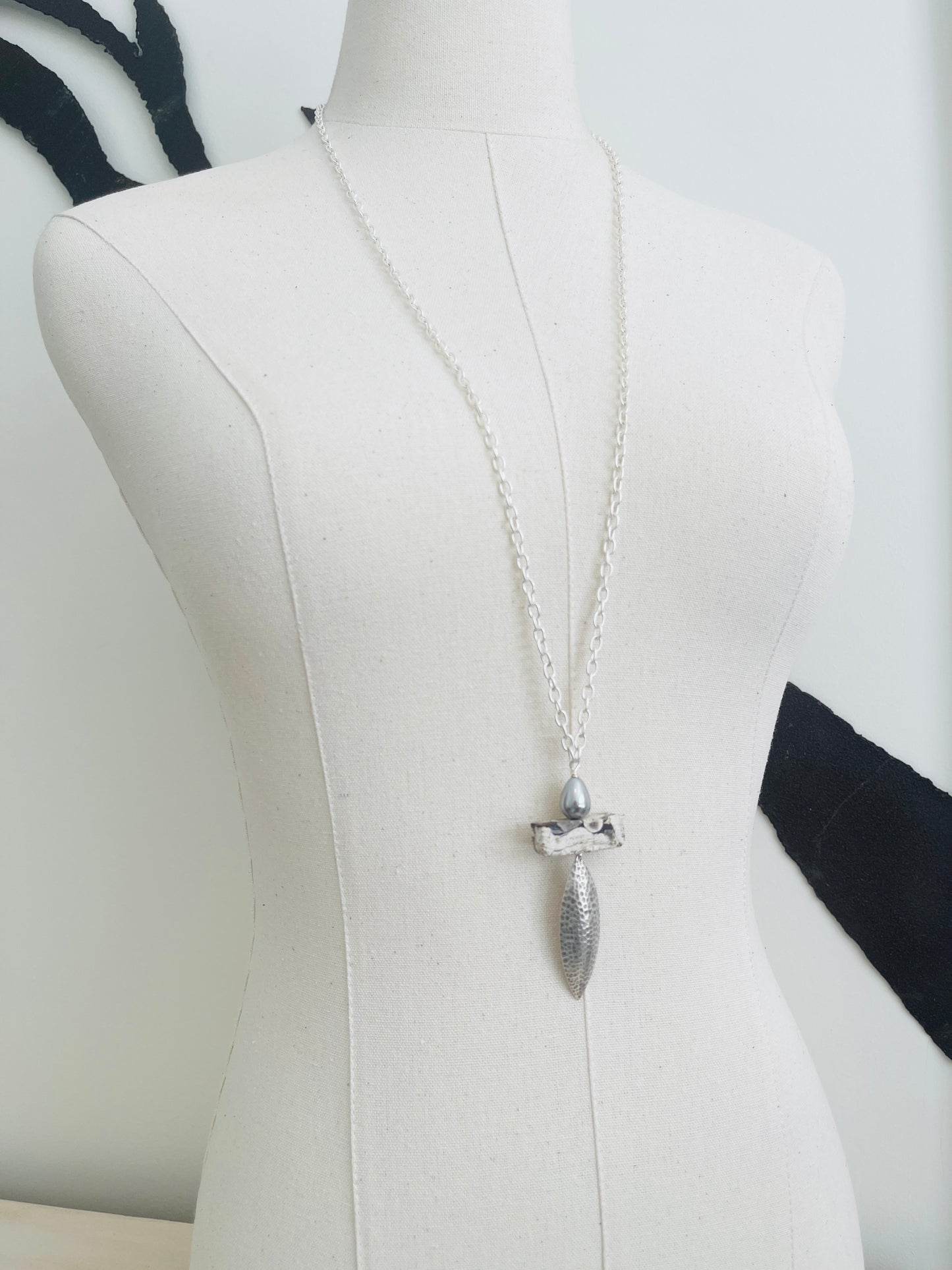 Taylor Necklace Handmade in USA displayed on mannequin