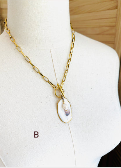 Charleston Oyster Shell Necklaces