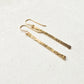 Hammered Bar Earrings that are Handmade in the USA