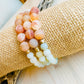 Three Multi Colored Stone Bracelets on canvas roll Handmade in the USA