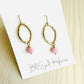 Landon Earrings-Pink Peruvian Opal