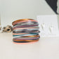 Soft multi strand leather cuff bracelet