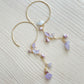 Violet Earrings Made in the USA.