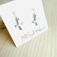 Small Hammered Cross Earrings- Silver