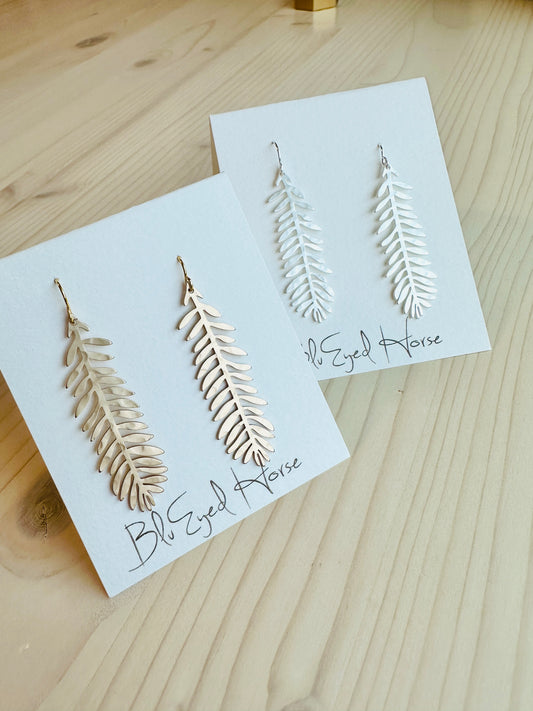 Fern Earrings-Silver