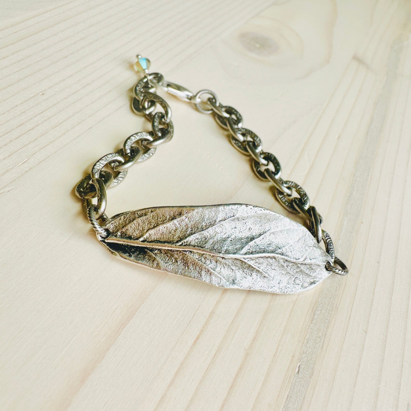 Silver Leaf Bracelet