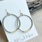 Platinum Leather Hoops