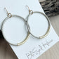 Platinum Leather Hoops